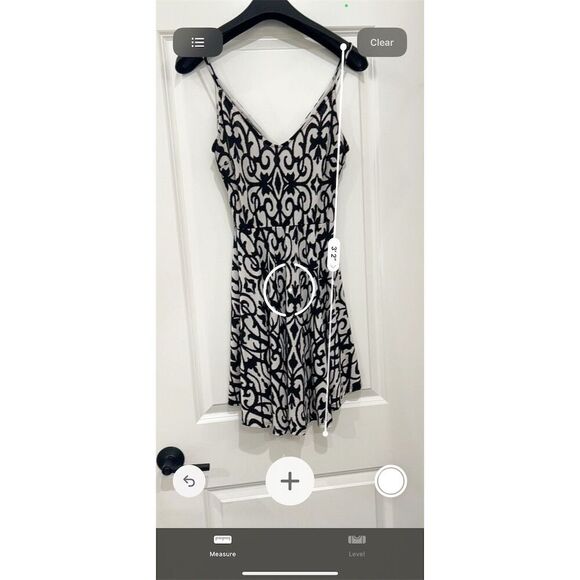 Olive tree Women's Black Geometric damask Sleeveless Mini Dress V-Neck Casual - Picture 4 of 6